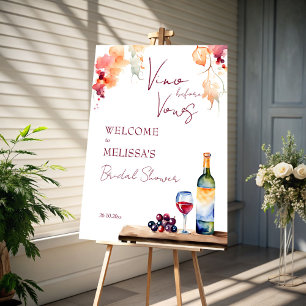Poster Vino avant voeux vin nuptiale douche bienvenue