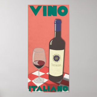 Poster Vino Italie