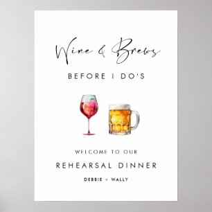 Poster Vins et brasses avant le dîner de répétition
