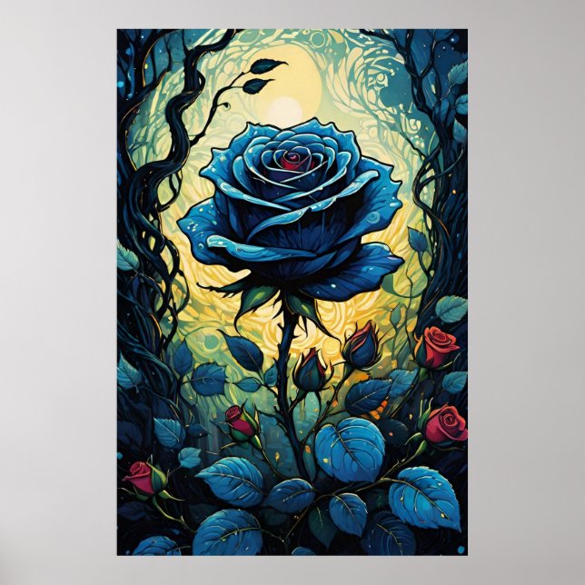 Poster Vins Roses bleus 1 (Devant)