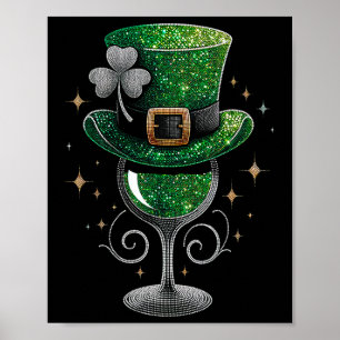 Poster Vins shamrocks Gles Boire Jour de la Saint Patrick