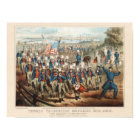 Vintage 1862 Des volontaires du Yankee se ruent ve