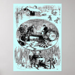 Poster "Vintage-1888-Scènes dans un buisson à sucre"