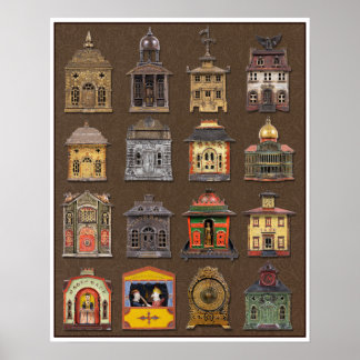 Poster VINTAGE 1890s CAST IRON BANK COLLECTION 