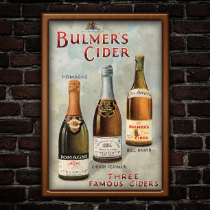 Poster Vintage 1907 Cider Publicité Art