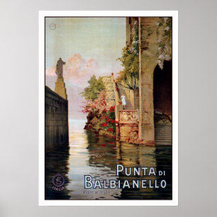 Poster Vintage 1920 Lac de Côme Lenno Annonce de voyage i