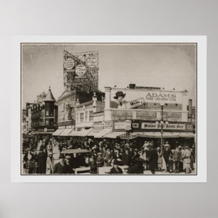 Poster Vintage 1922 Atlantic City Boardwalk Photograph