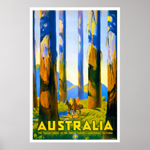 Poster Vintage 1930 Percy Trompf Australian Travel