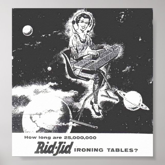 Poster - Vintage 1940 Ad ~ Table de repassage Rid- (Devant)