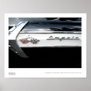 Poster Vintage 1960 Badge Chevy Impala Photographie