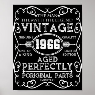 Poster Vintage 1966 Mythe de l'homme Légende 55e annivers
