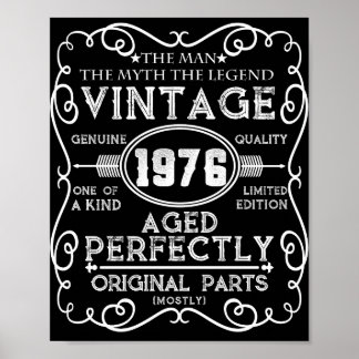 Poster Vintage 1976 Mythe de l'homme Légende 45e annivers