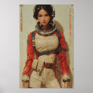 Poster Vintage 1980 Japonais Sci-Fi AV Magazine Couvertur
