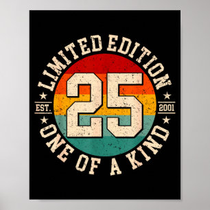 Poster vintage 2001 édition limitée 25 ans 25 ans