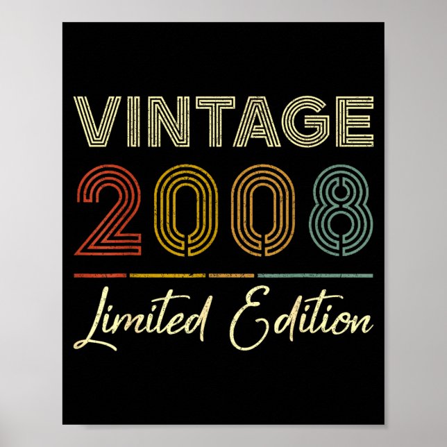 Poster Vintage 2008 Limited Edition 18-year-old 18th Birt (Devant)