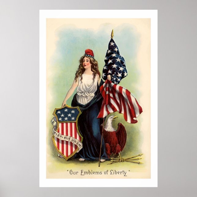 Poster vintage 4 juillet classique (Devant)