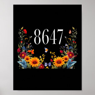 Poster Vintage 86 47 Trump Flower Drôle Trump Président 8