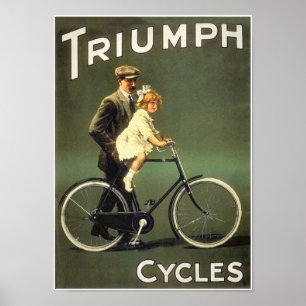 Poster vintage à vélo : Triumph Cycles