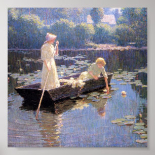 Poster Vintage Abbott Fuller Graves Pond Liliers