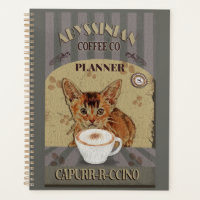 Poster vintage Abyssinian Cat Cat Capurrrccino