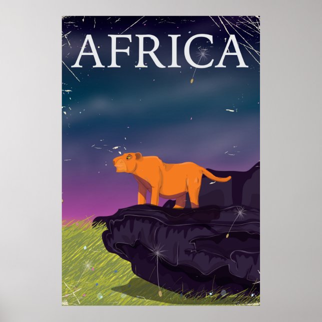 Poster vintage africain Big Cat (Devant)