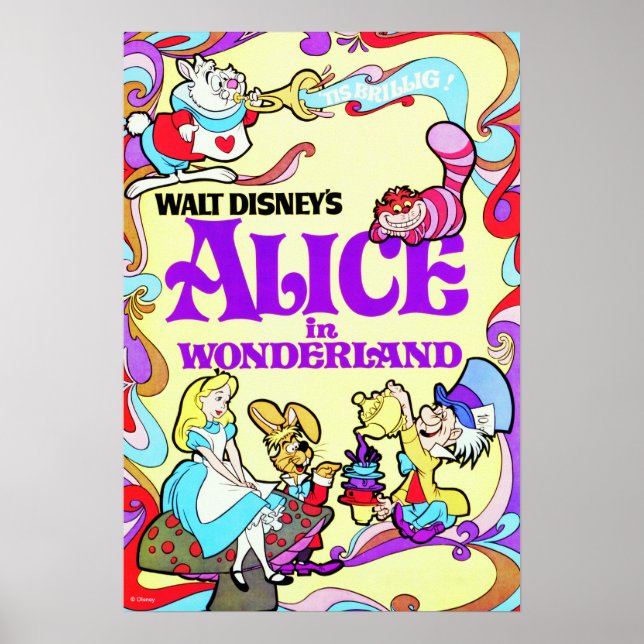 Poster Vintage Alice Au Pays Des Merterres (Devant)