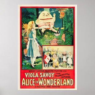 Poster Vintage Alice au pays des merveilles 1915 Hollywoo