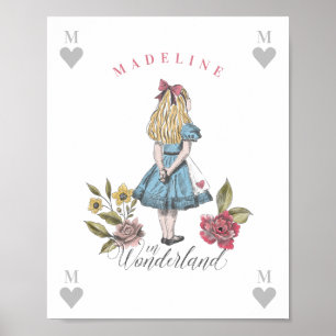 Poster Vintage Alice au pays des merveilles   Alice & Flo