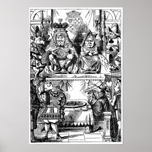 Poster Vintage Alice au pays des merveilles, Procès de la