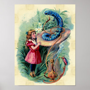 Poster vintage Alice In Wonderland