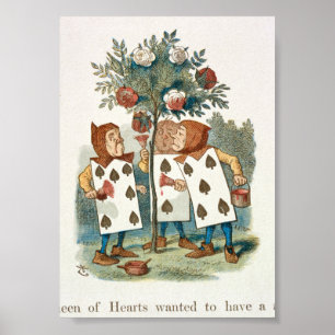 Poster Vintage Alice in Wonderland Illustration