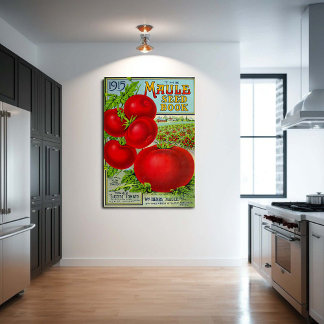 Poster Vintage Alimentation Tomato Seed Jardinage Cuisine