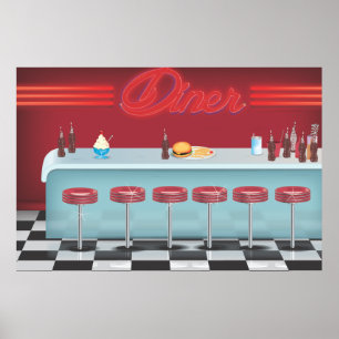 Poster Vintage All American Diner