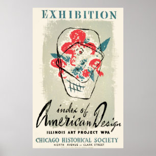 Poster vintage American Design Chicago WPA