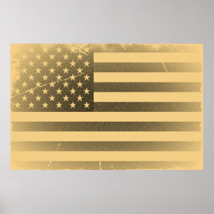 Poster Vintage American Flag