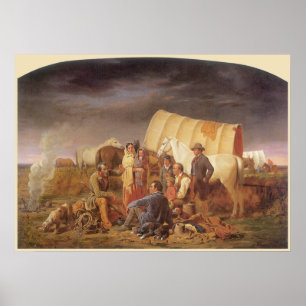 Poster Vintage American West, Advice on Prairie by Ranney