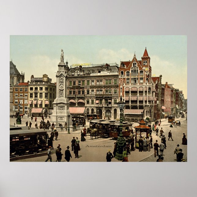 Poster Vintage - Amsterdam, Pays-Bas (Devant)