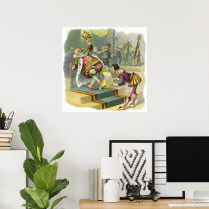 Poster Vintage Ancienne Comptine Poème Chanson Old King C