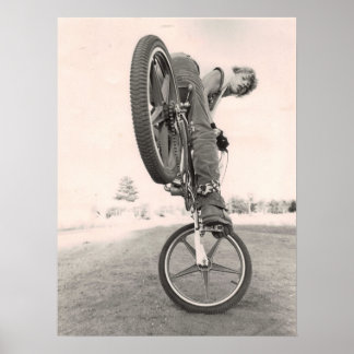 Poster Vintage ancienne école BMX