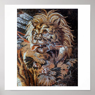 Poster Vintage Ancient Mosaics  (Pompei)
