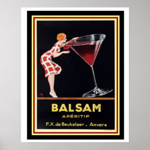 Poster Vintage Annonce Poster-Balsam Apertif 16 x 20