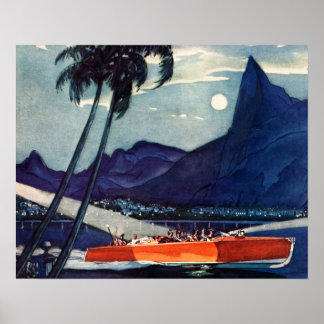 Poster Vintage Antique Dodge Moteur Bateau Lycoming Sea