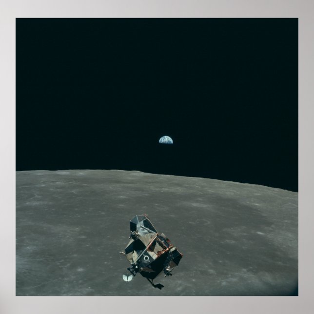 Poster Vintage Apollo 11 Lune Mission Ascent de l'aigle (Devant)