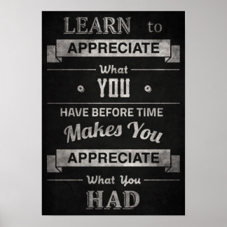 Poster vintage "Apprendre à apprécier"