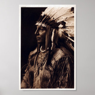 Poster vintage Arikara Chief White Shield
