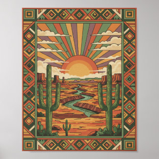 Poster Vintage Arizona Grand Canyon Travel Print Wall Art