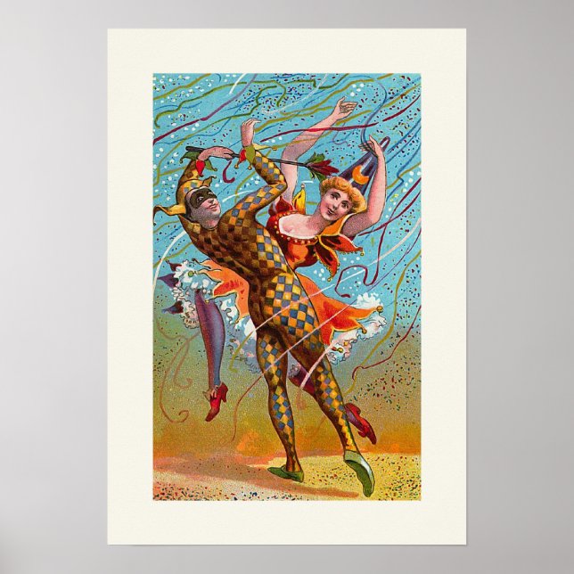 Poster vintage "Arlequin" (Devant)
