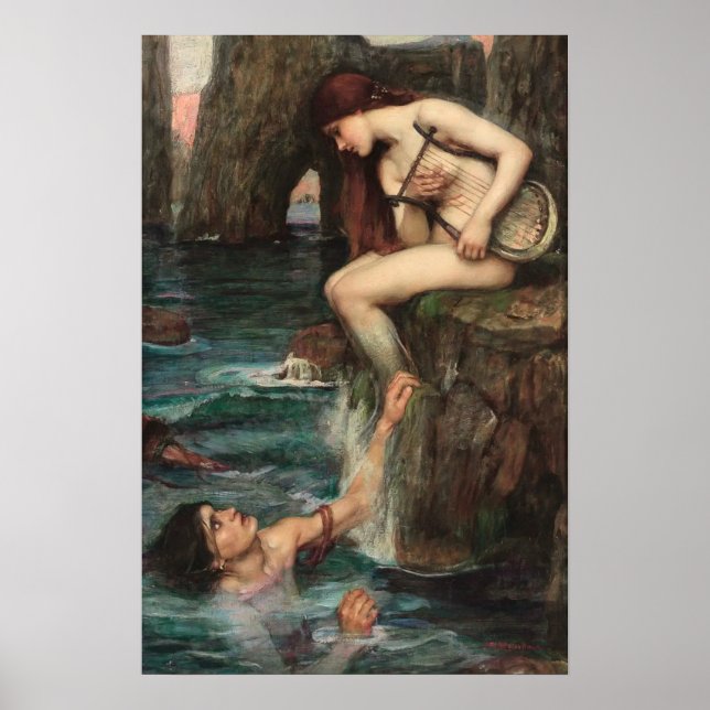 Poster Vintage Art John William Waterhouse (Devant)