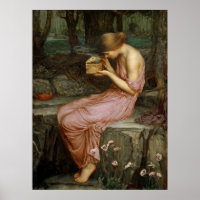 Vintage Art John William Waterhouse Psyche