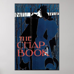 Poster Vintage Art Nouveau, Blue Lady